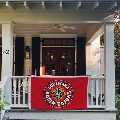 جامعة الصحراء الصبار في لويزيانا في لافاييت ULL Flag - 3 × 5 أقدام لافتة Rajin Cajuns ، النسيج المتين الداخلي/الخارجي ، تصميم البوليستر 100 ٪ (النمط أ) in Saudi Arabia