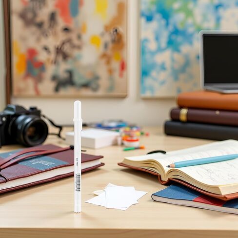 White Art Paint Pen - Fine Point Tip White Gel Pens | Highlight Graffiti Hook, Marker Pen Water Based Fine Paint Marker Fine Point Tip For Artists, Painters in Saudi Arabia