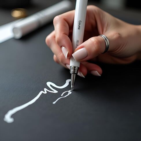White Art Paint Pen - Fine Point Tip White Gel Pens | Highlight Graffiti Hook, Marker Pen Water Based Fine Paint Marker Fine Point Tip For Artists, Painters in Saudi Arabia