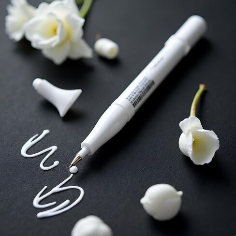 White Art Paint Pen - Fine Point Tip White Gel Pens | Highlight Graffiti Hook, Marker Pen Water Based Fine Paint Marker Fine Point Tip For Artists, Painters in Saudi Arabia