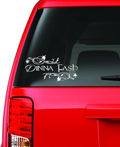 Window Car Decal, Dinna Fash, Dinna Fash Vinyl, Decal, Outlander Inspired, Sassenach, Gifts, Fancy, Have a Nice Day, Funny (12"W X 6"H) (White) in Saudi Arabia