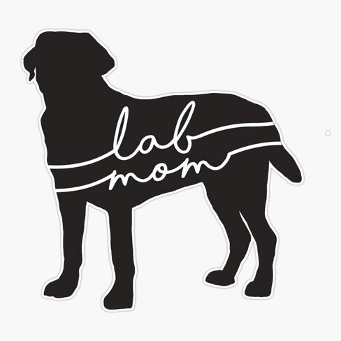 Black Lab Mom Vinyl Waterproof Sticker Decal Car Laptop Wall Window Bumper Sticker 5" in Saudi Arabia