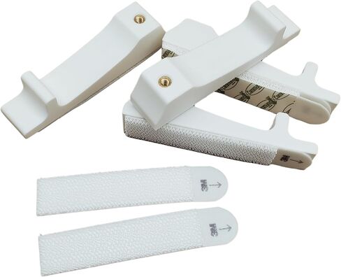 'Just Hanging Pegboards' Pegboard Wall Mounting Hardware, Compatible with IKEA SKADIS, Compatible with Command Strips. No Wall Holes Required. Pegboard Screws not Included. (Matte White) in Saudi Arabia