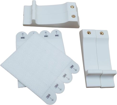 'Just Hanging Pegboards' Pegboard Wall Mounting Hardware, Compatible with IKEA SKADIS, Compatible with Command Strips. No Wall Holes Required. Pegboard Screws not Included. (Matte White) in Saudi Arabia