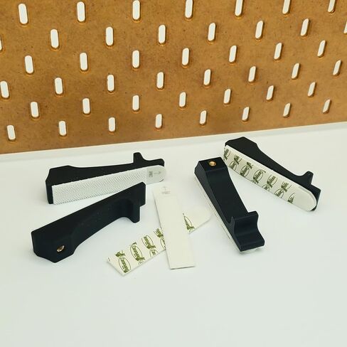 'Just Hanging Pegboards' Pegboard Wall Mounting Hardware, Compatible with IKEA SKADIS, Compatible with Command Strips. No Wall Holes Required. Pegboard Screws not Included. (Matte White) in Saudi Arabia