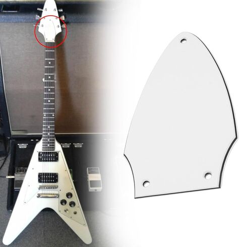 1pc 3 طبقات الغيتار البيضاء pickguard متوافق مع Gibson Flying v ضبط الرقبة قضيب الغلاف الغيتار إكسسوارات أبيض أسود أبيض الطبقة الغيتار الكهربائية in Kuwait
