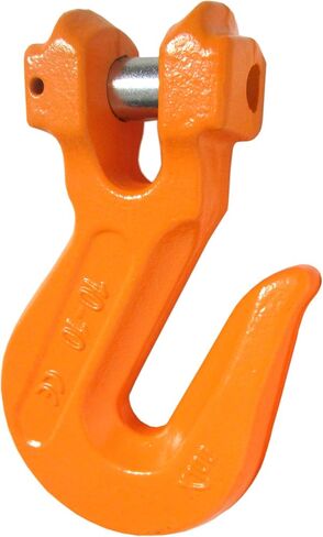 3/8" Grade 100 Grab Hook Forged Alloy Steel Chain Rigging Lifting | Tie Down Binder Hook | Professional Overhead Rated | 8,800 lbs Working Load Limit | High-Viz Orange (No Cradle) 4 Pack in Saudi Arabia