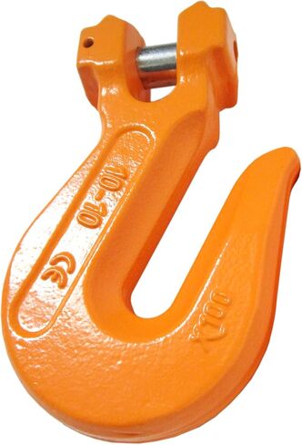 3/8" Grade 100 Grab Hook Forged Alloy Steel Chain Rigging Lifting | Tie Down Binder Hook | Professional Overhead Rated | 8,800 lbs Working Load Limit | High-Viz Orange (No Cradle) 4 Pack in Saudi Arabia