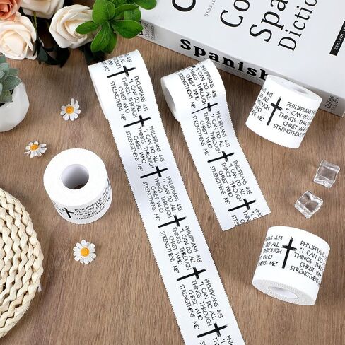 2Pcs Christian Athletic Tape 2in x 23ft Cotton Zinc Oxide Sport Faith Cross Sports Wristbands Religious Bible Verse Wrist Tape for Football Baseball Athlete Gymnastic Boxing First Aid Injury Wrap in Saudi Arabia