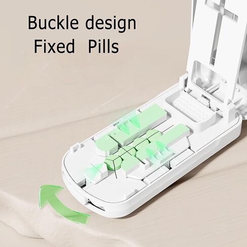 Pill Cutter and Splitter with Grindable Design, Portable Medicine Cutter for Small Pills, White 1/2 1/3 Pill Cutter 1/4 Pill Cutter Splitter for Small and Tiny Pills in Saudi Arabia