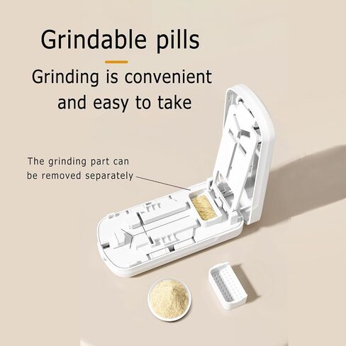 Pill Cutter and Splitter with Grindable Design, Portable Medicine Cutter for Small Pills, White 1/2 1/3 Pill Cutter 1/4 Pill Cutter Splitter for Small and Tiny Pills in Saudi Arabia