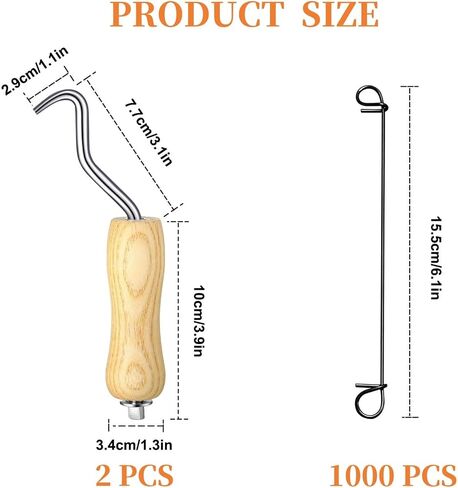 1000 PCS 16 Gauge Tie Tie Wire-6 "طولها مع 2 أدوات حديد التسلي in Kuwait