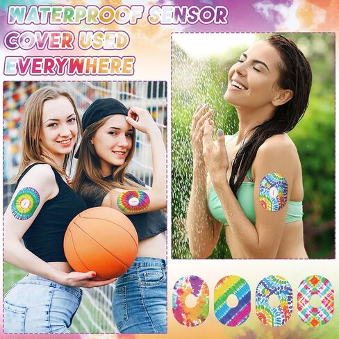 Geiserairailie 32 Pack Datesive Patches متوافقة مع Dexcom G7 ، بقع CGM ، ملصقات شريط لاصقة ملونة صبغ ، يغطي المستشعر مقاوم للماء مقاومة للتنفس قبل القطع ، طويل الأمد. in Saudi Arabia