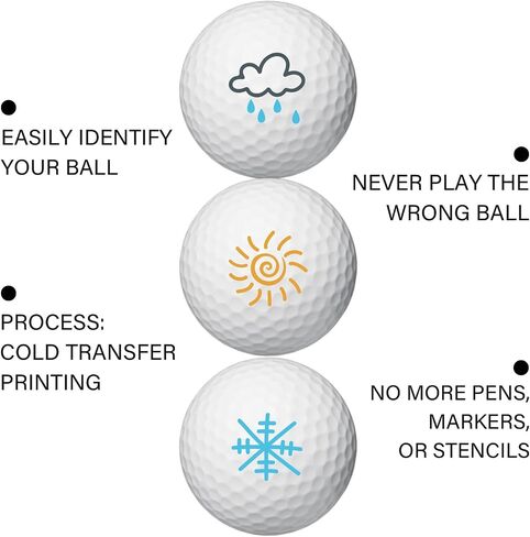 PLIGREAT Cute Golf Ball Markers Creative Marking Stickers for Identify Golf Balls 2 Sheets Sun Rainbow Cloud Pattern Customise Markers Golfer Gift Golfing Accessories in Saudi Arabia