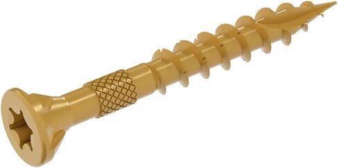 Grip-Rite GRDF158STT5 DeckForce #8 x 1-5/8" Nano Coated Wood Screws, Tan, 5lb Box in Saudi Arabia