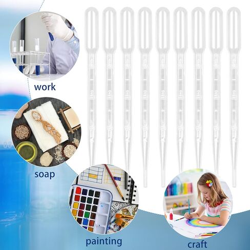 3ML Dropper Pipettes-30 PCS قطرة قابلة للتصرف من أجل نقلها السائل الدقيق ، قطرة العين المتدرجة للزيوت الأساسية ، الراتنج ، الحرف ، المختبرات ، أنشطة نقل أنشطة الأطفال ، قطار ، قطار. in Kuwait