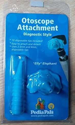 Elephant Pediatric Otoscope Tips with Attachment – Pack-2 Playful & Useful Exam Tool for Adults & Children, Easy Twist-On Design, Easy to Attach to Most Otoscopes, Non-Toxic, Safe & Durable in Saudi Arabia