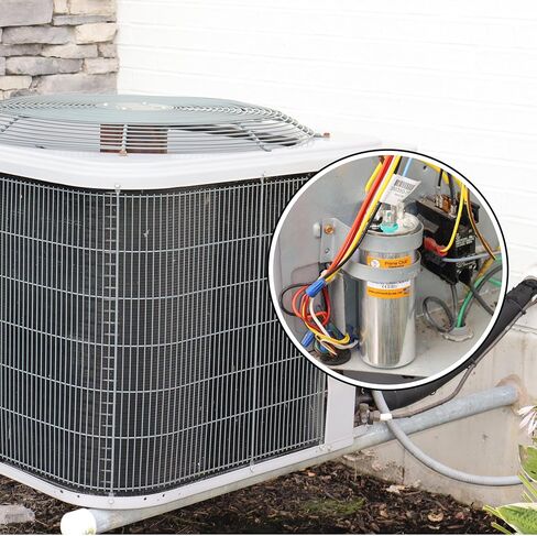 35+5 UF 35/5 MFD ± 6 ٪ 370V/440VAC CBB65 Dual Run Round Start Capacitor for AC Motor Run & Fan Contenser. بديل عالمي للناقل لينوكس جيه جينت كابكوم براينت غودمان ترين يورك in Saudi Arabia