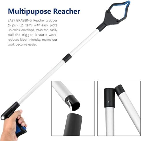 2025 أداة ترقية Grabber Reacher Tool ، 32 "قابلة للطي Grabber Pickup Tool مع 360 ° Jaw & Magnet و Trash Picker Upper Grabber و Lightweight Clofbers لكبار السن (الأزرق) in Kuwait