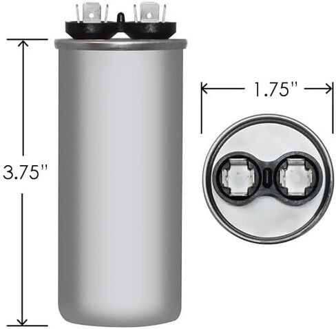 70 UF x 370 أو 440 VAC ROUND RUN CAPACITOR BY 12758 in Saudi Arabia