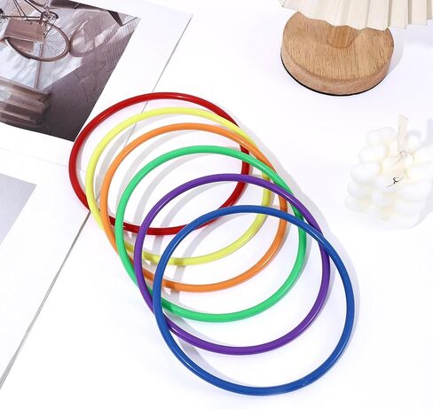 30 PCS بلاستيك متعدد الألوان حلقات رنين رنين رن رن الحلقات كرنفال للألعاب الممارسة للسرعة وخفة الحركة ، الفناء الخلفي في الحديقة (30 جهاز كمبيوتر 5 أحجام) in Saudi Arabia