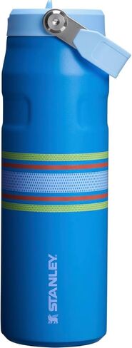 Stanley Varsity Iceflow Flip Straw 2.0 LID | زجاجة ماء 24 أوقية | قش مدمج | خفيفة الوزن وتسرب المقاومة | معزول الفولاذ المقاوم للصدأ | BPA خالية | كريم أرجواني in Kuwait