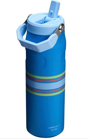 Stanley Varsity Iceflow Flip Straw 2.0 LID | زجاجة ماء 24 أوقية | قش مدمج | خفيفة الوزن وتسرب المقاومة | معزول الفولاذ المقاوم للصدأ | BPA خالية | كريم أرجواني in Kuwait