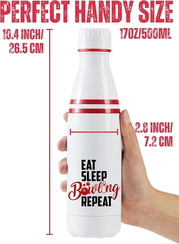 Onebttl Bowling Gifts: 17oz Stainless Steel Insulated Water Bottle - Eat Sleep Bowling Repeat in Kuwait