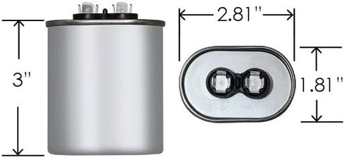 40 + 5 UF MFD X 440 VAC CAPACITOR DUAL OVAL استبدال GE GETEQ # C4405L / 97F9843 in Saudi Arabia