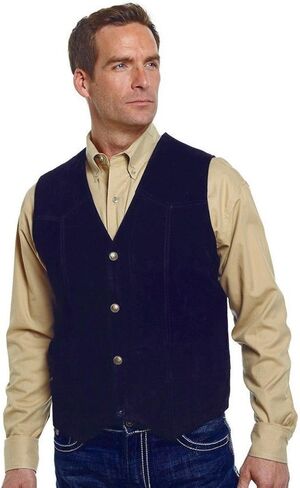 Cripple Creek Men's Suede Leather Vest in Saudi Arabia