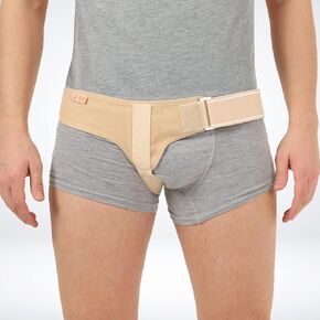 Morsa Cyberg Inguinal Hernia Belt for Men and Women - Hernia Support Binder, Groin Pain Relief, Pre Post Surgery Prevention Inguinal Hernia Truss, Removable Compression Pad, Adjustable Velcro & Strap / LEFT (Beige, S / M) in Saudi Arabia