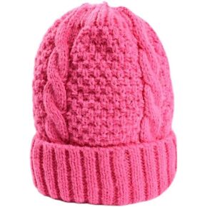 Cable Knitted Warm Beanie with 100% Polyester Stylish Coziness