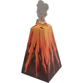 12 Volcano Party Favor Boxes, Dinosaur Party Decorations, Luau, Hawaiian Party, Tiki Party Supplies