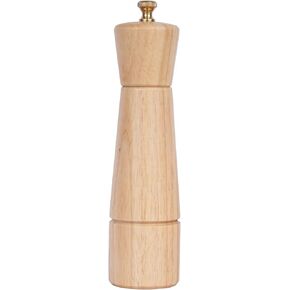 Salt and Pepper Grinder Set, Adjustable Ceramic Grinder Salt Mill, Stainless Steel Grinder Pepper Mill, Rubber Wood, 22 cm / 8 inch Height, Bottom Dia 5.5 cm (Tray is NOT Included)