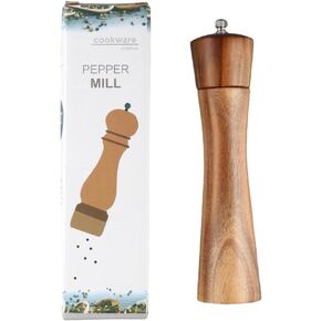 8.5 Inch Acacia Wooden Salt and Pepper Grinder with Adjustable Ceramic Grinding Mechanism - Refillable Salt and Pepper Mills in Kuwait