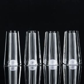 Salt and Pepper Shaker Set Spice Dispenser Refillable Design Cut Crystal Seasoning Shaker Kitchen Decor for Cooking Table,RV,Dinner Party,Camping BBQ (T-03)