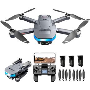 طائرات بدون طيار GPS مع كاميرا 4K للبالغين المبتدئين/الأطفال، مدة طيران طويلة 75 دقيقة، ناقل الحركة 5G FPV RC كوادكوبتر مع محركات بدون فرش، لا يوجد تجنب العوائق، نظام تحديد المواقع للعودة إلى المنزل، اتبعني، تتضمن 3 بطاريات in Kuwait