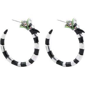 Gothic Snake Earrings Halloween Earrings for Women Punk Snake Hoop Earrings Halloween Cosplay Costume Party Jewelry for Women Girls