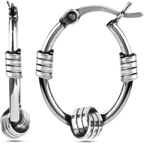 LeCalla Real 925 Sterling Silver Love Knot Earrings Italian Design Antique Balinese Love-Knot Hoops Earring for Women