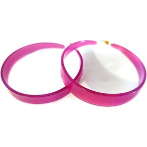 Large Hoop Earrings Assorted Colors Thick Lucite Hoop Earrings 3 inch Lightweight Pierced