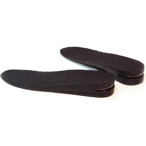 SINY® 2-Layer Shoe Insoles Full Length Height Increase Air up Cushion for Men Black Lift Kit 3cm 1.2" in Saudi Arabia