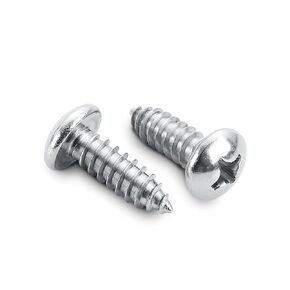 #12 x 3/4" Pan Head Self Tapping Screws Sheet Metal Wood Screws, Black Finish, Stainless Steel 304, 50 PCS