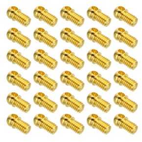 PATIKIL M4x0.7 Eye Bolts, 50 Pack Screw Hook Loop Ring Decorative Light Fixture for Candle Pendant Lamp Chandelier DIY Project, Silver Tone