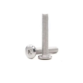 12-Pack M6x110mm Flat Allen Bolt Joint Connecting Bolts Screws 304 Stainless Steel for Furniture Connecting Table Bed
