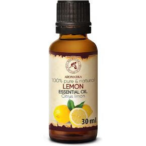 Lemon Essential Oil 1.0 Fl Oz (30ml) - Citrus Limon - Italy - 100% Pure & Natural - Aromatherapy - Relax - Diffuser - Nails Care