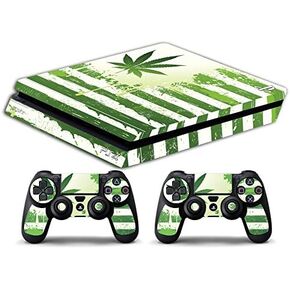 Skin Ps4 Slim - Cannabis Flag Marijuana - Limited Edition Decal Cover ADESIVA Playstation 4 Slim Sony Bundle