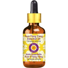 Deve Herbes Pure Ylang Ylang Essential Oil (Cananga odorata) with Glass Dropper Steam Distilled 10ml (0.33 oz)