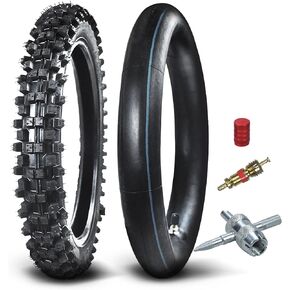 Front 60/100-14 2.50-14 Tire and Inner Tube for 110cc 125cc CRF70 CRF110 XR70 KLX110 TTR90 PW80 RM60 RM65 TaoTao DB14 SSR Apollo Coolster Dirt Pit Bike Motorcycle Off Road Motocross Heavy Duty