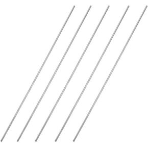 Uxcell 1.5 مم × 150 مم 304 قضيب مستدير من الفولاذ المقاوم للصدأ للحرف اليدوية - 5 قطع in Kuwait