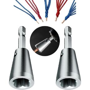 Wire Twister Tool for Drill, 2 Pcs Alloy Steel Hex Shank Cable Wire Twisting for Electrical Power Drill Drivers Tools in Kuwait